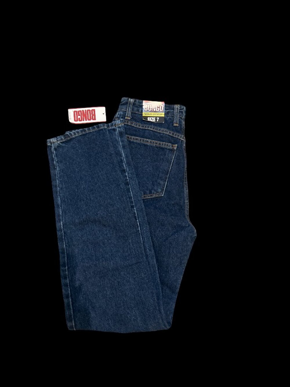 NWT VTG 80s 90s Bongo Slim Fit Tapered Leg High Waist Dark Wash Jeans Size 7